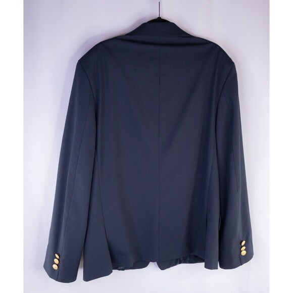 JOSEPH ABBOUD Boys 18R Gold Button Navy Blue Sport Coat Suit Jacket Wool Blend - Picture 8 of 13